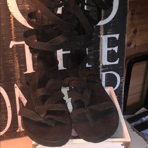 Free people cynder soft leather gladiator sandals